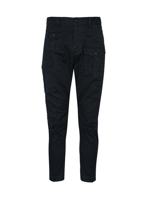 Pantalone Sexy Cargo Pants Nero DSQUARED2 | S74KB0818 S39021900
